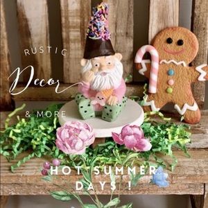 “ SUMMER  FUN “ Ice Cream Gnome for Rae Dunn Tie…